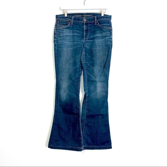 COH Citizens of Humanity Devote Rocker Ultra Flare Jeans in Title blue denim 30 - Picture 1 of 12